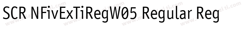 SCR NFivExTiRegW05 Regular Regular字体转换